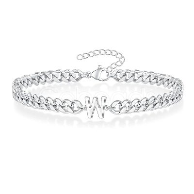 Letter 304 Stainless Steel Link Bracelets FS-WG7830E-47-1
