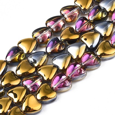 Electroplate Glass Beads Strands EGLA-S188-13-C03-1