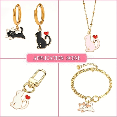 30Pcs 6 Styles Alloy Enamel Pendants ENAM-YW0008-96-1