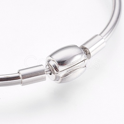 Tarnish Resistant 304 Stainless Steel European Style Bangle Making BJEW-F167-03P-B-1