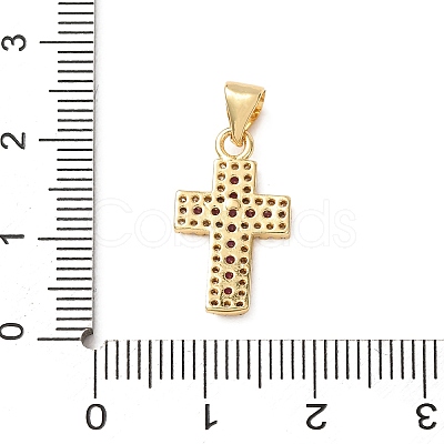 Brass Micro Pave Cubic Zirconia Pendants CU-CJC290F-01A-G-RS-1