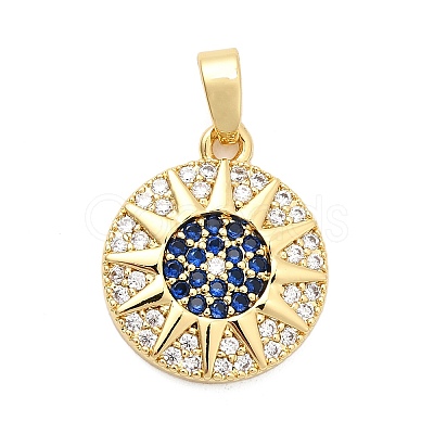 Brass Micro Pave Cubic Zirconia Pendants KK-G542-05G-01-1
