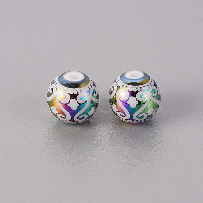 Electroplate Glass Beads EGLA-Q123-005A-1