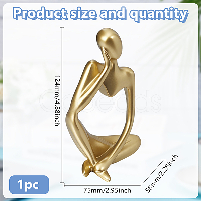 Resin Abstract Thinker Display Decorations AJEW-WH0270-624B-1