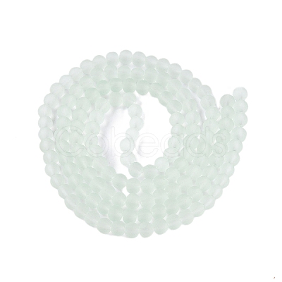 Baking Paint Transparent Glass Bead Strands GLAA-S031-6mm-29-1