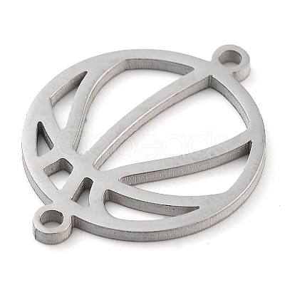 304 Stainless Steel Hollow Sport Ball Connector Charms STAS-M076-11P-1