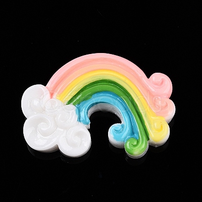 Rainbow Resin Cabochons LS-CRES-R183-28-1