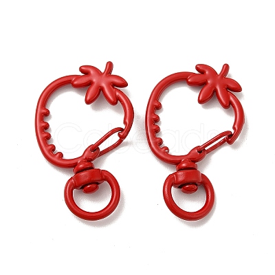 Spray Painted Alloy Swivel Lobster Claw Clasps X-FIND-A027-03-1