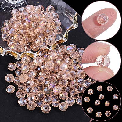500Pcs Electroplate Glass Beads EGLA-PA0001-44C-02-1