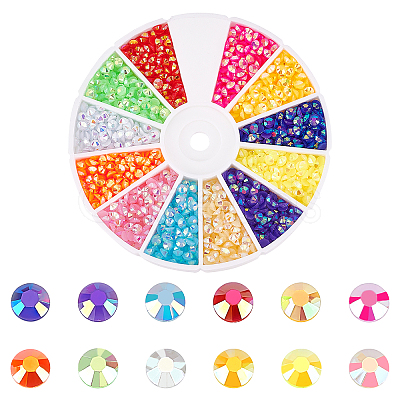 12 Colors Opaque Resin Cabochons CRES-PH0001-05-1