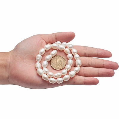 Natural Cultured Freshwater Pearl Beads Strands Rice A23TR011-1