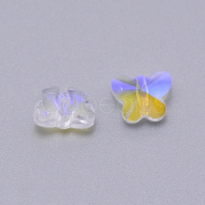 Transparent Electroplate Glass Beads GLAA-P037-02A-AB04-1
