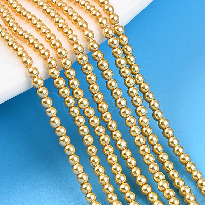 Baking Paint Pearlized Glass Pearl Bead Strands HY-N002-2mm-A08-1