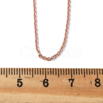 Brass Cable Chain Necklaces X-MAK-P011-01RG-1