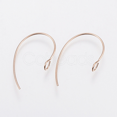 Ion Plating(IP) 304 Stainless Steel Earring Hooks X-STAS-F148-05RG-1