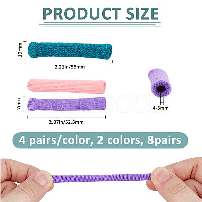 12 Pairs 3 Colors Plush Cloth Eyeglasses Ear Grip AJEW-FH0006-86-1