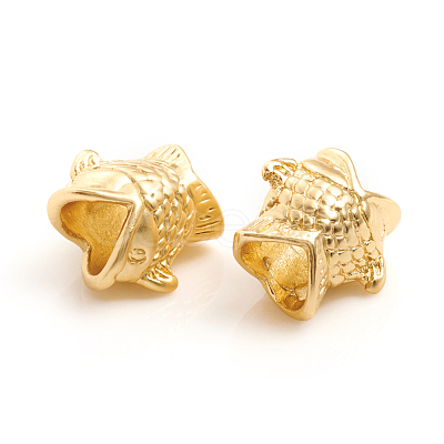 Matte Style Brass European Beads MPDL-L031-002MG-1