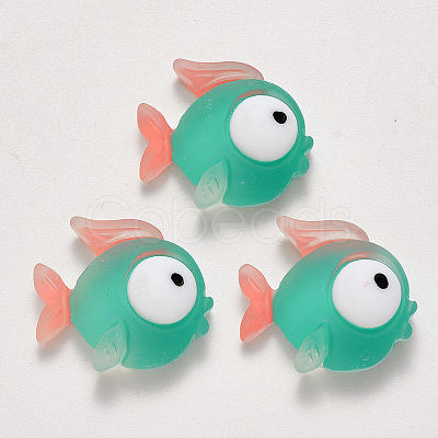 Translucent Frosted Resin Cabochons X-CRES-N022-15-1