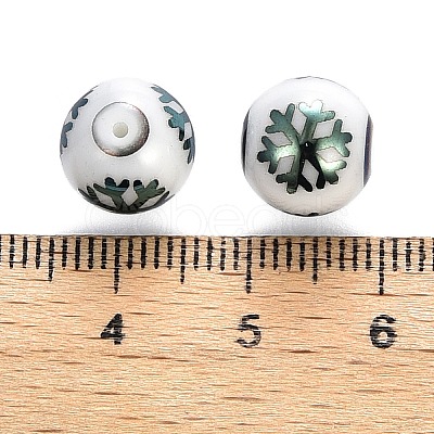Christmas Opaque Glass Beads LS-EGLA-R113-01E-1