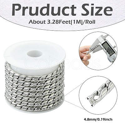 1M 304 Stainless Steel Link Chains CHS-CJ0001-43-1