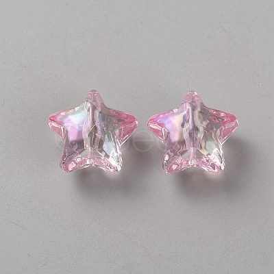 Star Transparent Acrylic Beads MACR-CJC0002-02B-02-1