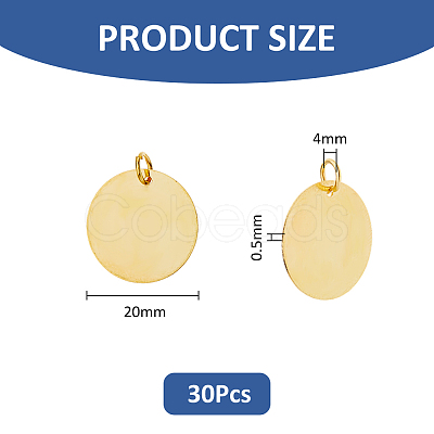 30Pcs Brass Pendants FIND-FH0009-75A-1