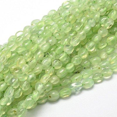 Natural Prehnite Nuggets Beads Strands G-J335-44-1