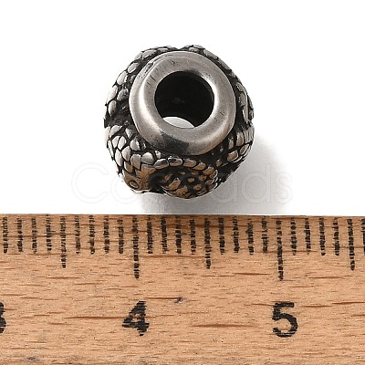 304 Stainless Steel European Beads STAS-D191-08A-AS-1