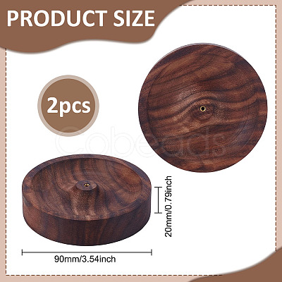 Wood Incense Burners Holder AJEW-WH0696-785-1