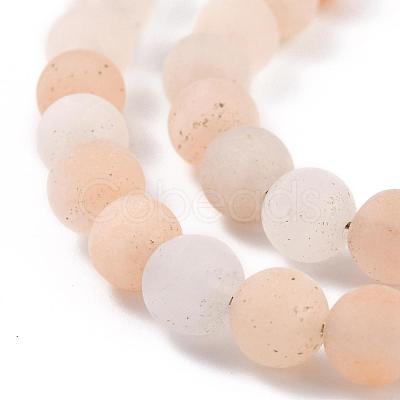 Natural Pink Aventurine Beads Strands G-Q462-6mm-13-1