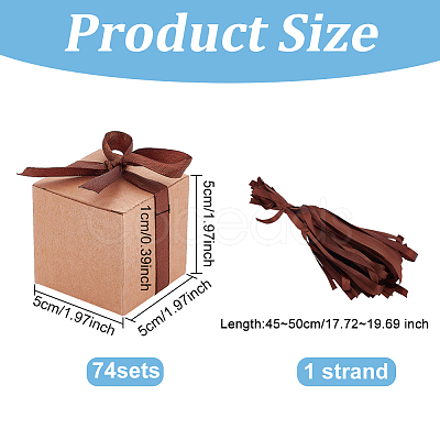 Square Folding Cardboard Paper Candy Gift Box LS-CON-WH0094-14A-1