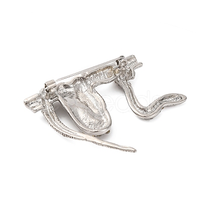 Zinc Alloy Crystal Rhinestone Enamel Brooch JEWB-U010-02P-01-1