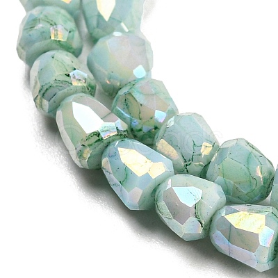 Electroplate Glass Beads Strand GLAA-G088-03-01B-1