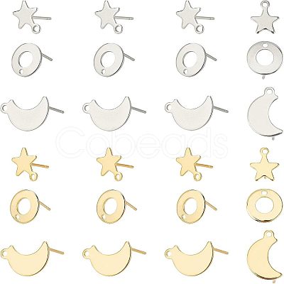 Unicraftale 304 Stainless Steel Stud Earring Findings STAS-UN0020-27-1