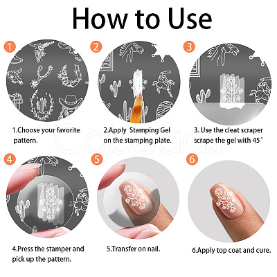 Stainless Steel DIY Nail Art Templates MRMJ-WH0092-080-1