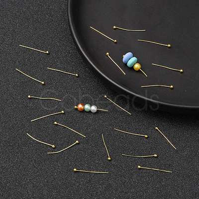 Brass Ball Head Pins KK-R020-04G-1