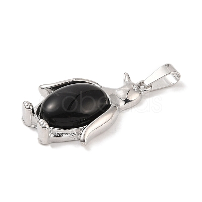 Natural Obsidian Pendants G-A224-02P-04-1