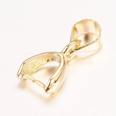 Brass Pendant Pinch Bails X-KK-E702-05G-NF-1