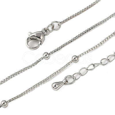 Brass Satellite Chains Necklaces for Women NJEW-D302-33P-1