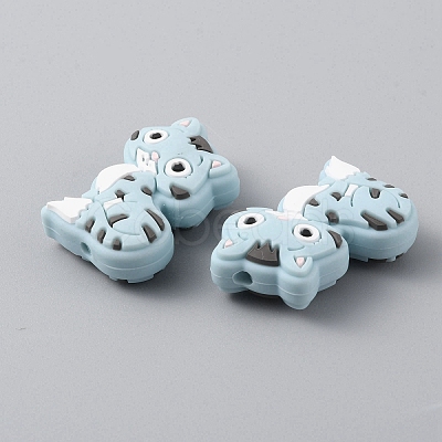Cat Silicone Beads SIL-WH0002-86C-1
