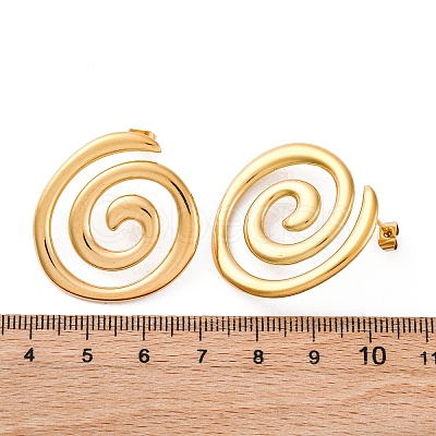 304 Stainless Steel Stud Earrings EJEW-F357-01G-01-1