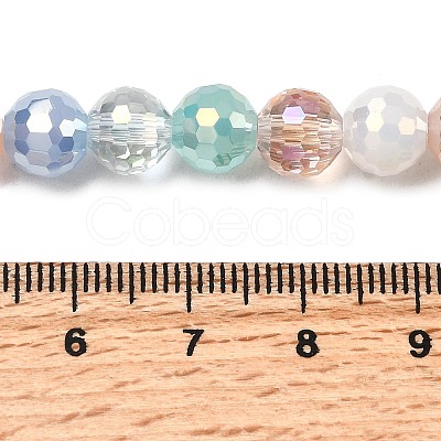 Electroplate Glass Beads Strands EGLA-D300-06-8mm-06-1