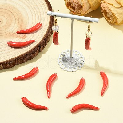 10Pcs Handmade Porcelain Pendants PORC-FS0001-60-1