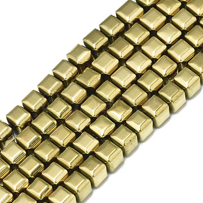 Electroplate Non-magnetic Synthetic Hematite Beads Strands G-S352-78-1
