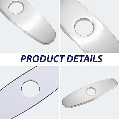 Oval Stainless Steel Faucet Hole Covers STAS-WH20001-18C-P-1