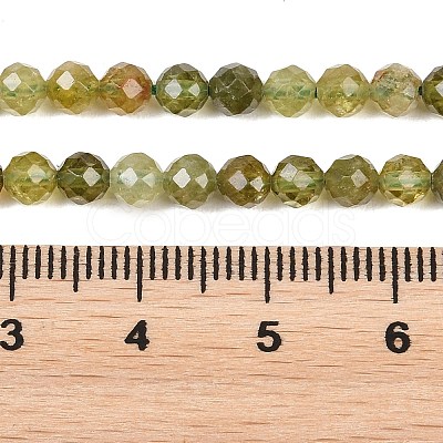 Natural Green Garnet Beads Strands G-B181-A01-4mm-1