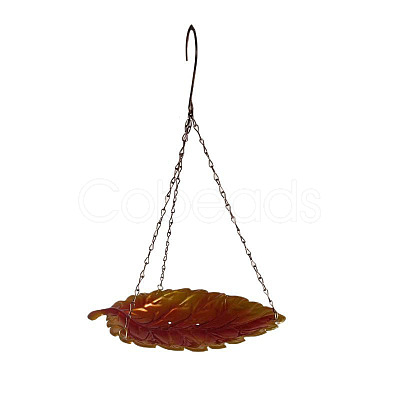 Leaf Iron Bird Hanging Feeder Tray BIRD-PW0001-069B-1