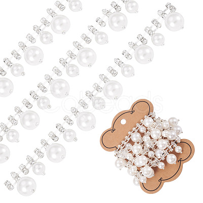 1Yard Round Crystal Glass Rhinestone Cup Chains DIY-PJ0001-43B-1