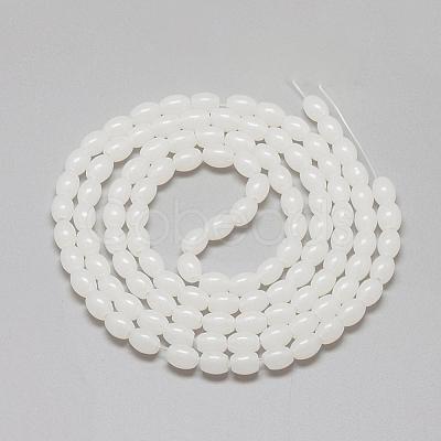 Baking Paint Glass Beads Strands DGLA-S115-8x6mm-Y01-1