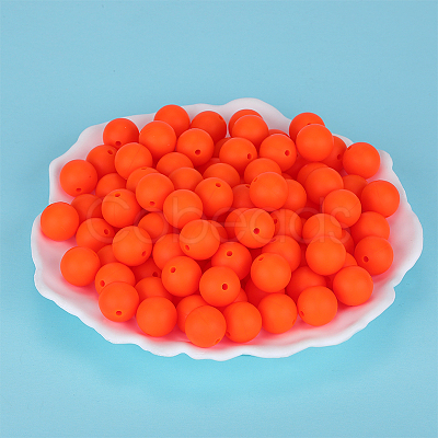 Round Silicone Focal Beads X-SI-JX0046A-08-1
